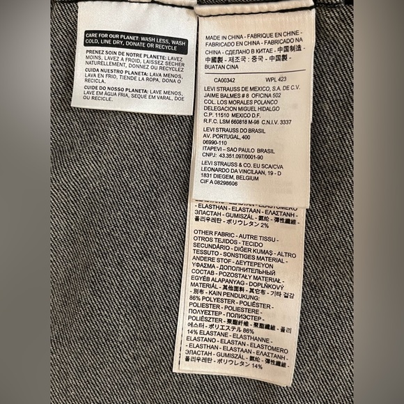 Levi’s Trucker/motorcycle Jacket with reflective signs - Picture 7 of 7